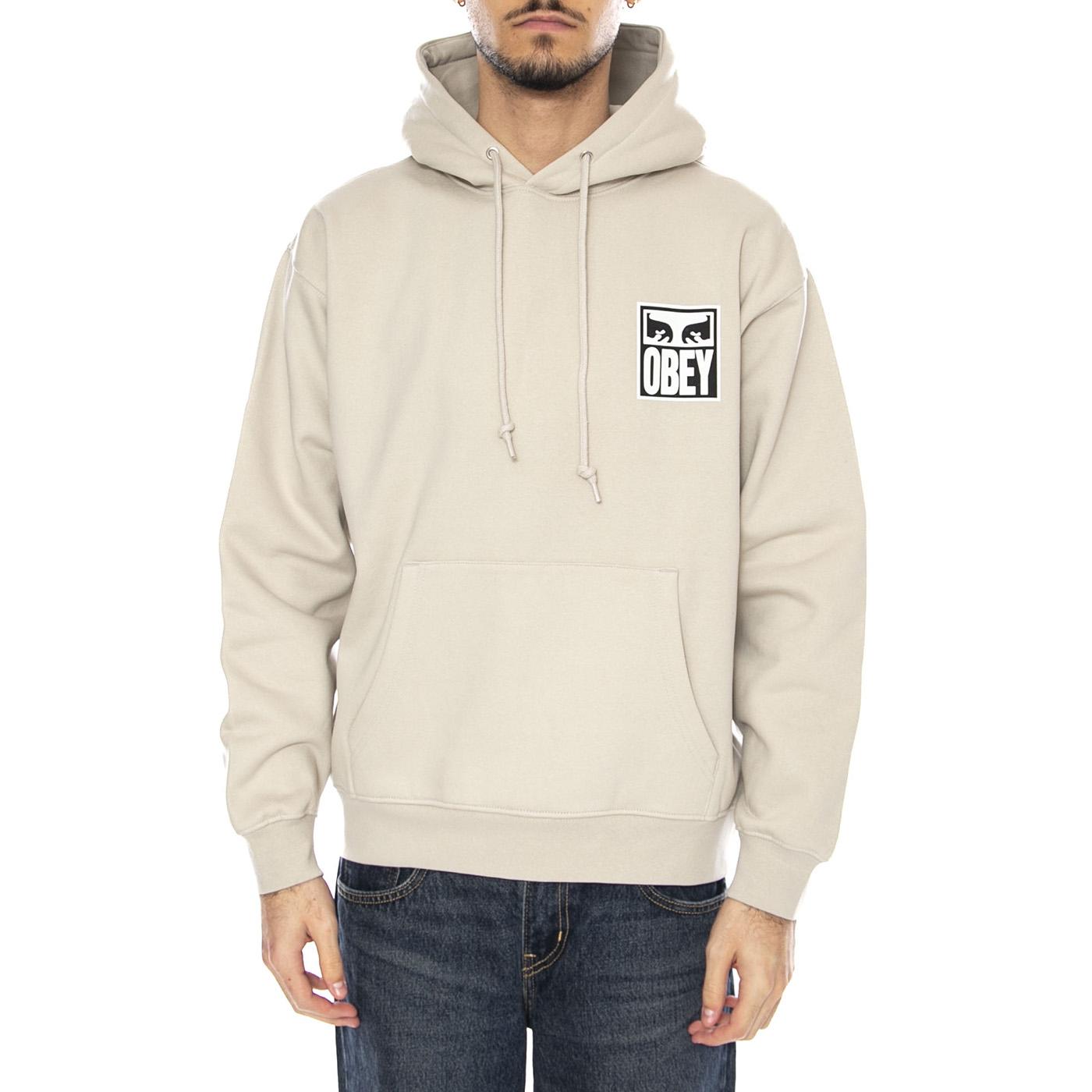 Obey Eyes Icon Hood Fleece -- Felpa Uomo Moonstruck Beige 112843126 MNS OBEY 