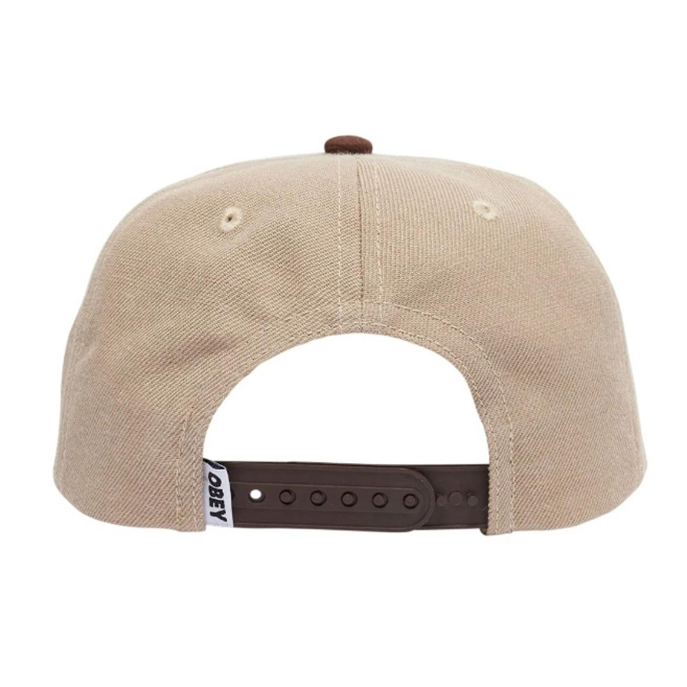 Obey Shade 6 Panel Snapback Khaki Multi - Cappellino con Visiera Multicolore 100580348-KHA  OBEY 