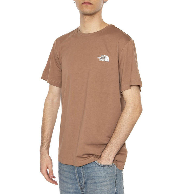 Men's S/S Simple Dome Tee - Maglietta Girocollo Uomo Marrone NF0A87NG6IH1  THE NORTH FACE 