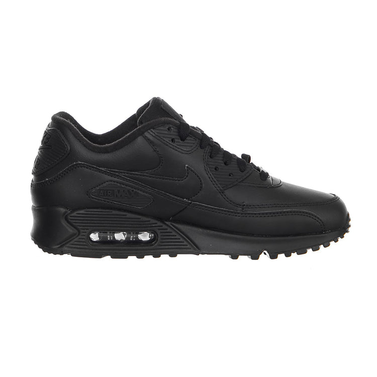 Men s Nike Air Max  90 Leather Shoe BLACK/BLACK 302519-001  NIKE 