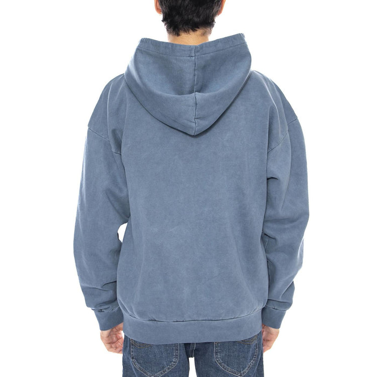 Lowercase Pigment Zip Hood Fleece Turquoise - Felpa con Cappuccio Uomo Verde 112460019 COE OBEY 