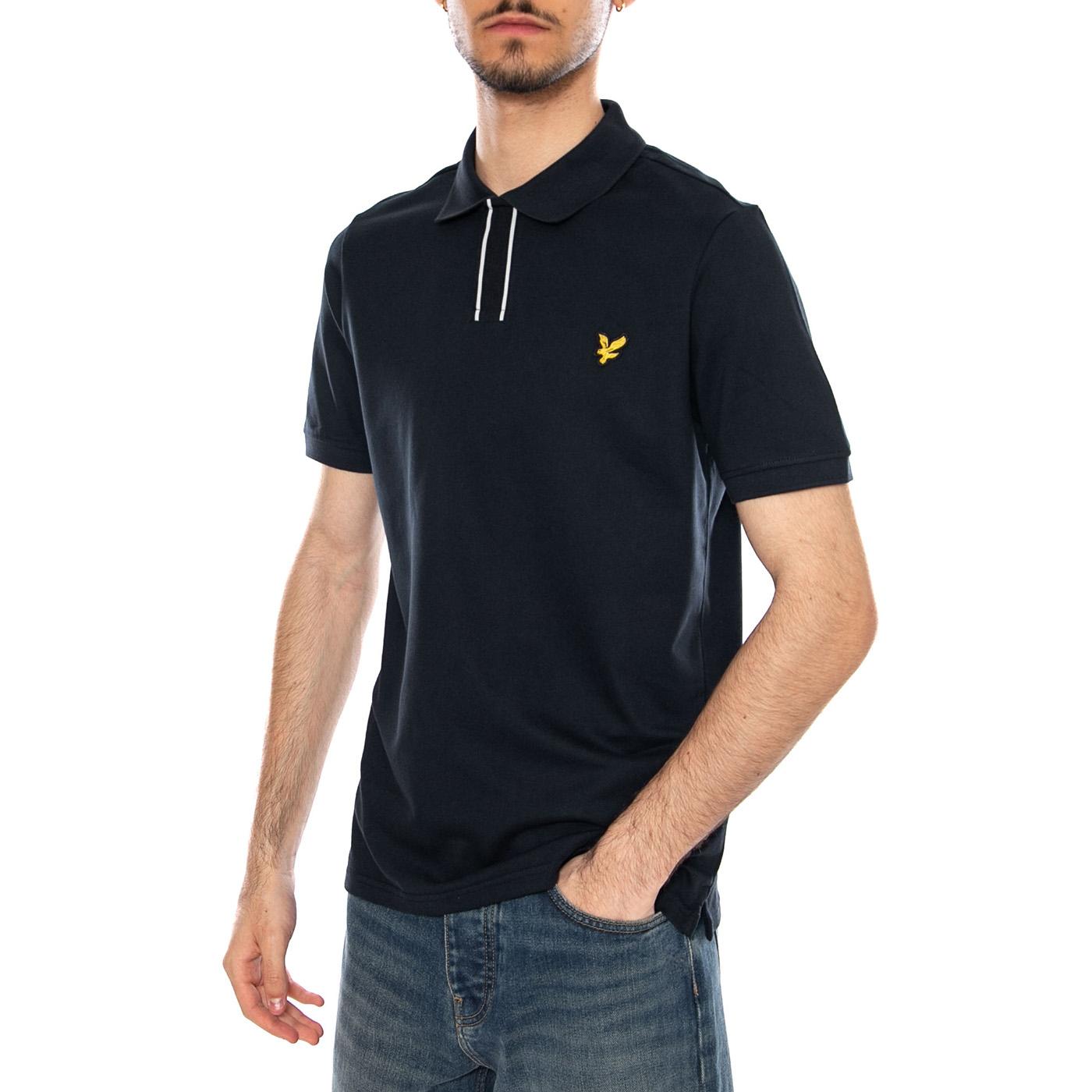 PLACKET TIPPED POLO SHIRT DARK NAVY - Polo Uomo Blu SP2409V Z27 LYLE & SCOTT 