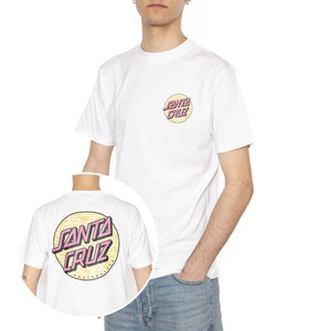 Wagon Dot Chest T-Shirt - Maglietta Girocollo Uomo Bianca SCA-TEE-12106  SANTA CRUZ 