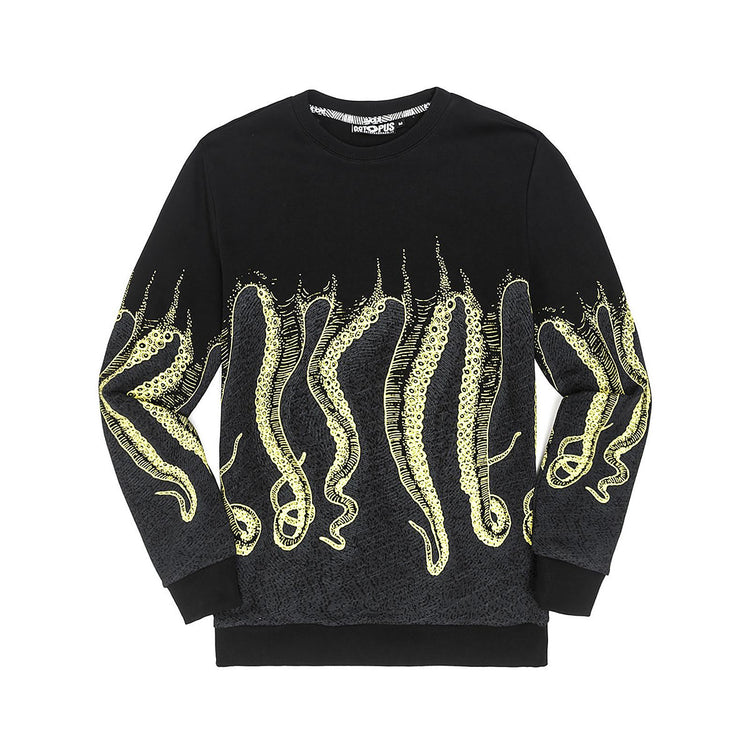 YELLOWGREY OCTOPUS CNC CREWNECK BLACK 18SOSC04-BLK  OCTOPUS 