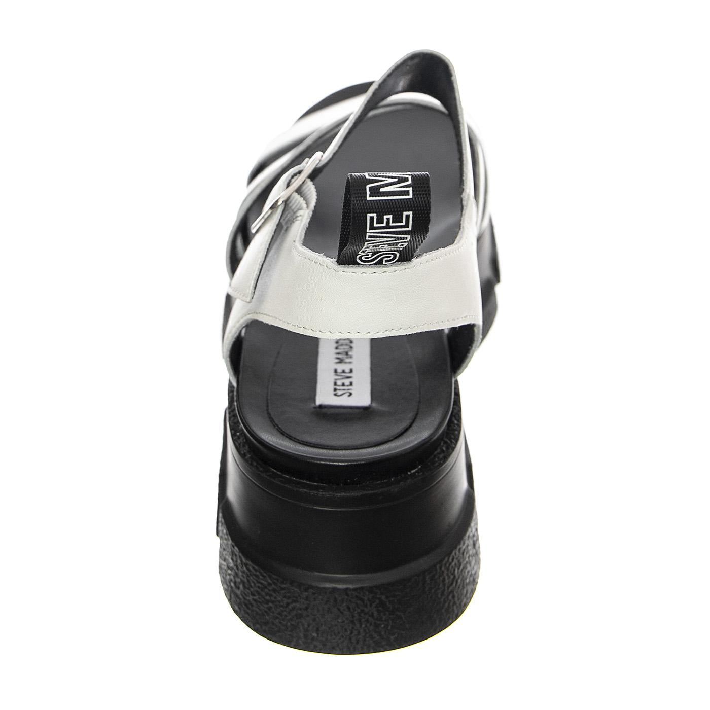 Pioneer White Leat - Sandali Donna Bianchi / Neri SMSPIONEER-WHI  STEVE MADDEN 