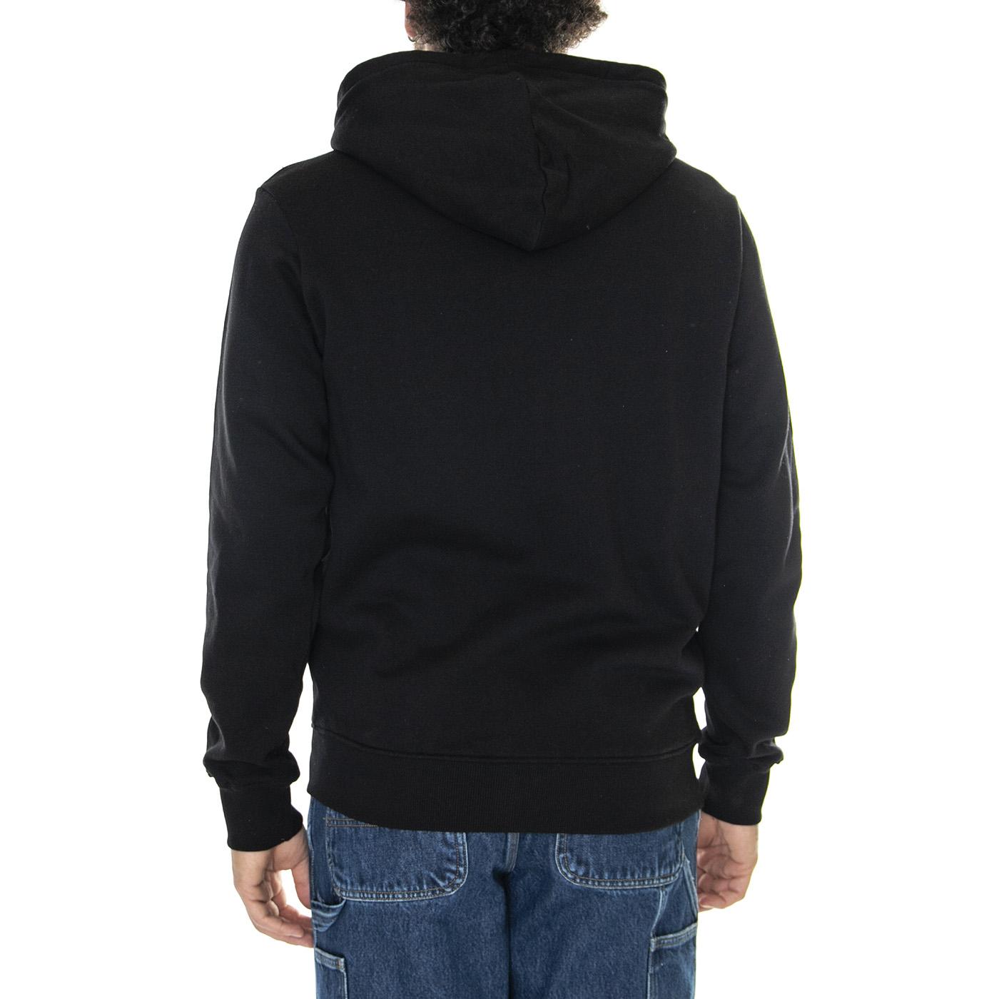 Zip Up Hoodie Black - Felpa con Cappuccio Uomo Nera 6050127-10158  CAT 