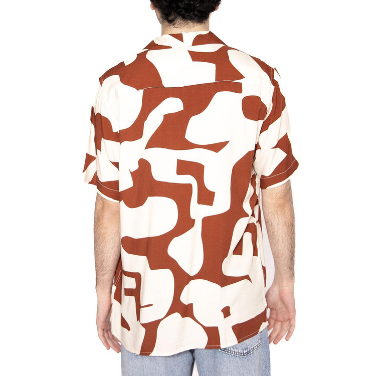Russet Puzzlotec Viscose Shirt - Camicia Maniche Corte Uomo Multicolore 7005-46-7005-46  OAS 