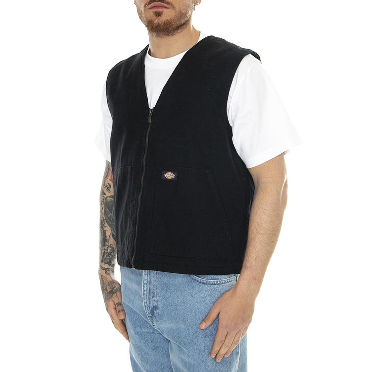 Dickies Duck Canvas Smmr Vest Sw Black - Giacca Smanicata Uomo Nera DK0A4YQKC401  DICKIES 