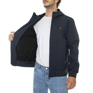 Rudd Softshell True Navy - Giacca Invernale con Cappuccio Uomo Blu F4RBC033-BLU  FARAH 