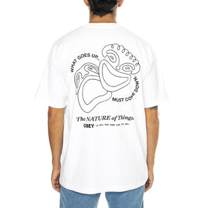 Obey The Nature Of Things Heavy Weight Tee White - Maglietta Girocollo Uomo Bianca 166913929-WHT  OBEY 