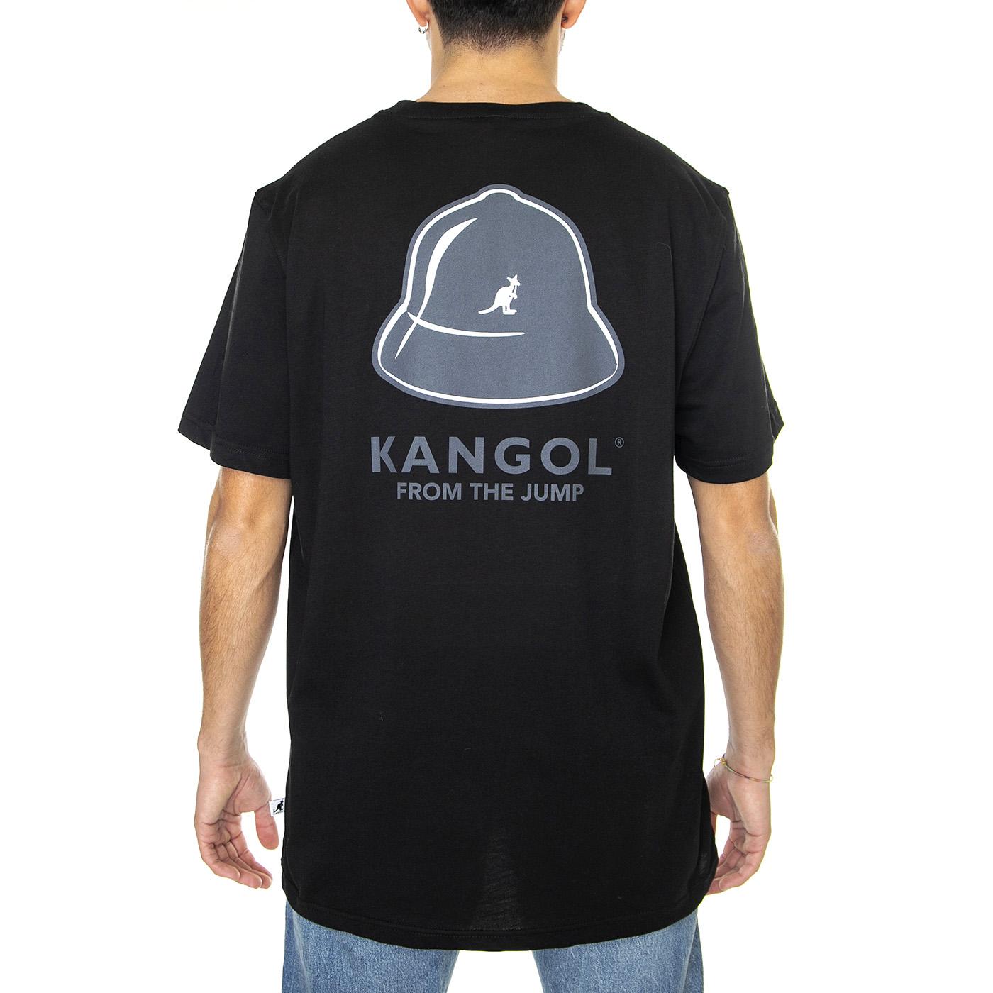 Cap Heritage Black - Maglietta Girocollo Uomo Nera KAF22UTS219-99  KANGOL 