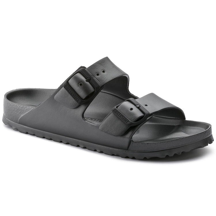 Womens Arizona Eva Sandals  - Metallic Anthracite - Sandali Donna Grigi - Calzata Stretta 1001498  BIRKENSTOCK 