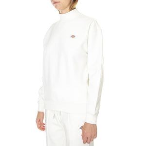 Oakport High Neck Sweat Ecru - Felpa Mezzo Collo Donna Bianca DK0A4XD5ECR1  DICKIES 