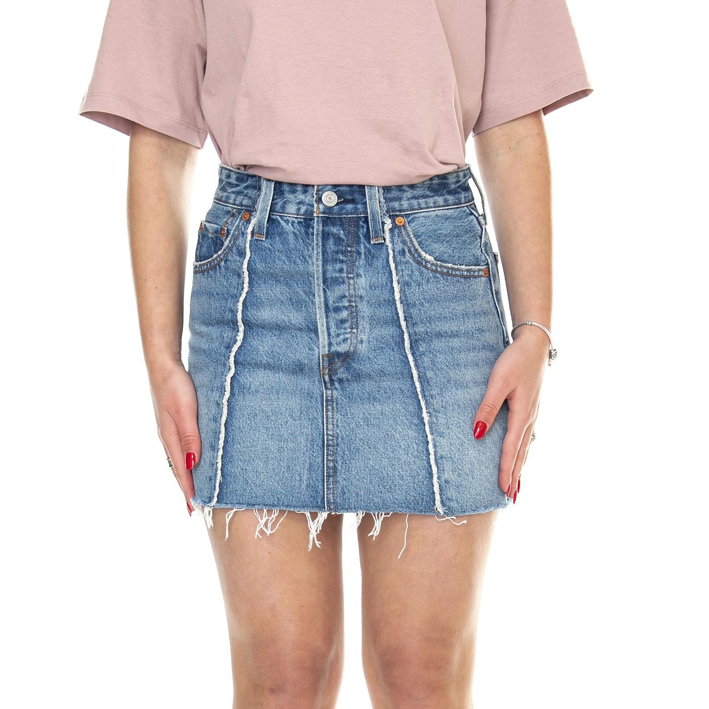 Rafted Icon Skirt Novel Notion Skirt Med Indigo Worn In - Gonna Denim Jeans Blu A7522-0000  LEVIS 