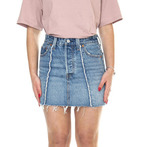 Rafted Icon Skirt Novel Notion Skirt Med Indigo Worn In - Gonna Denim Jeans Blu A7522-0000  LEVIS 