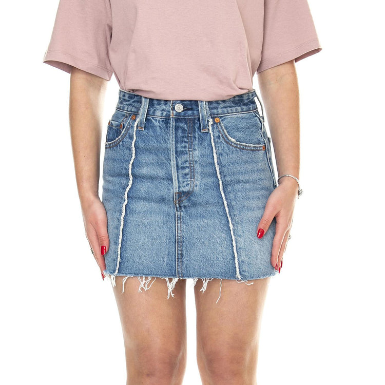 Rafted Icon Skirt Novel Notion Skirt Med Indigo Worn In - Gonna Denim Jeans Blu A7522-0000  LEVIS 