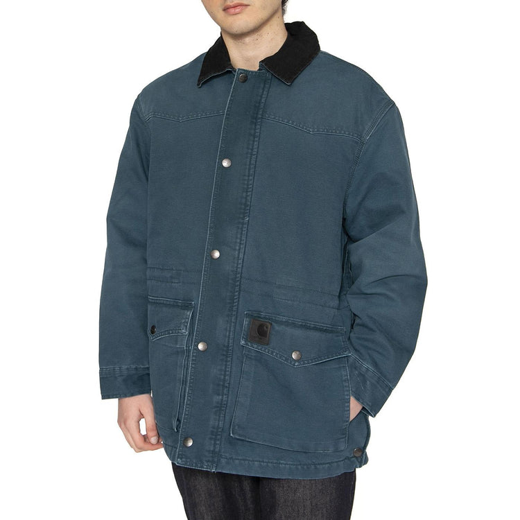 OG Santa Fe Coat Deep Lagoon / Black - Giacca Uomo Verde I034314.2NC4O  CARHARTT WIP 
