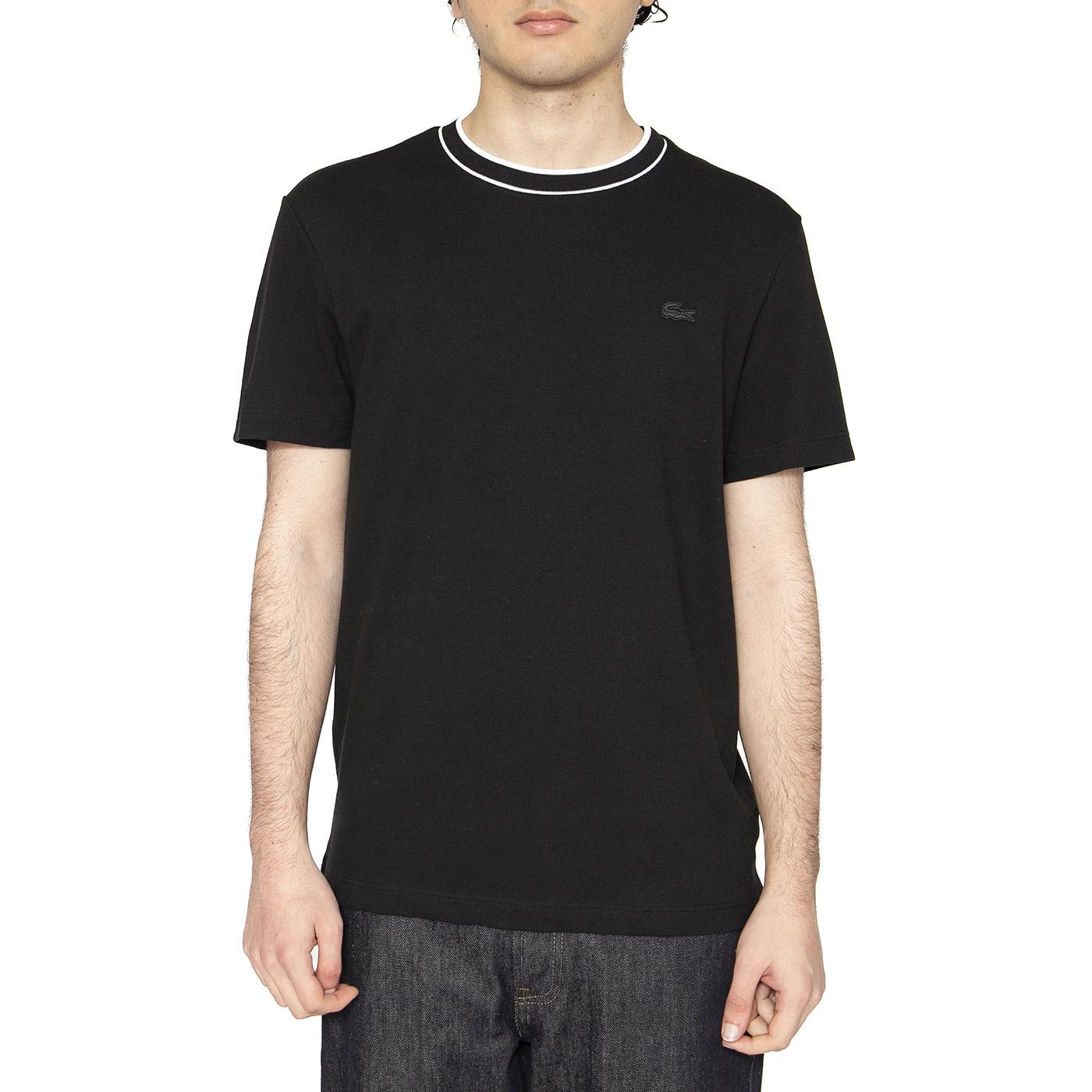 T-Shirt 031 Black - Maglietta Girocollo Uomo Nera TH8174-031  LACOSTE 