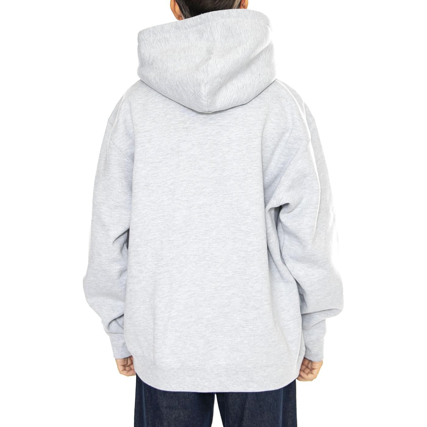 Icona Extra Heavy Hood Fleece Heather Grey - Felpa con Cappuccio Uomo Grigia 112470148-HEA  OBEY 