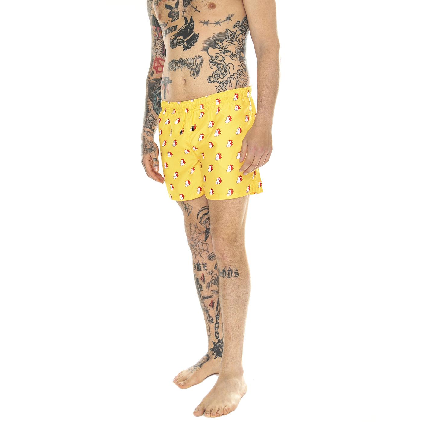 Bunny Swimshorts 2200 - Costume da Bagno Uomo Giallo BUN116-2200-2200  HAPPY SOCKS 