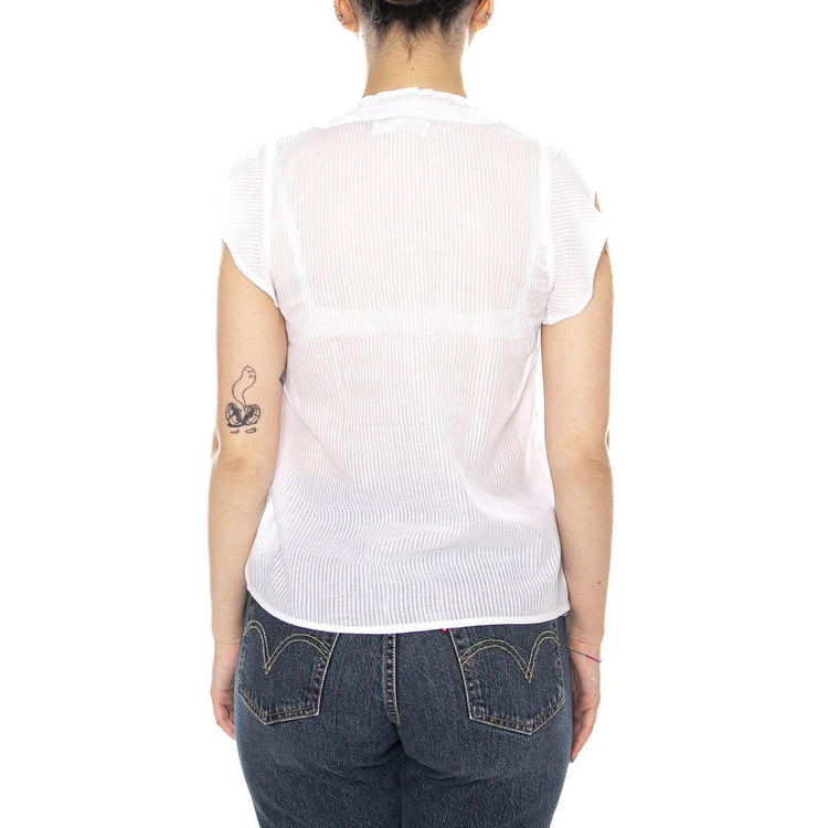 BLOUSE WHITE - Camicia Smanicata Donna Bianca 4.61.051.12 100 MD'M 