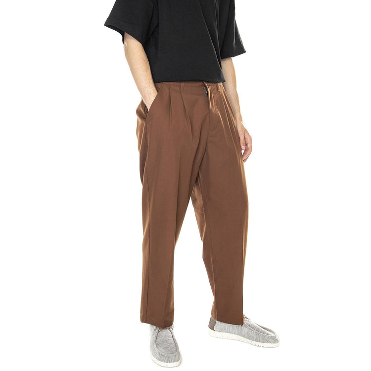 M' Fubar Pleated Pant Sepia - Pantaloni Uomo Marroni 142020201-SEP  OBEY 