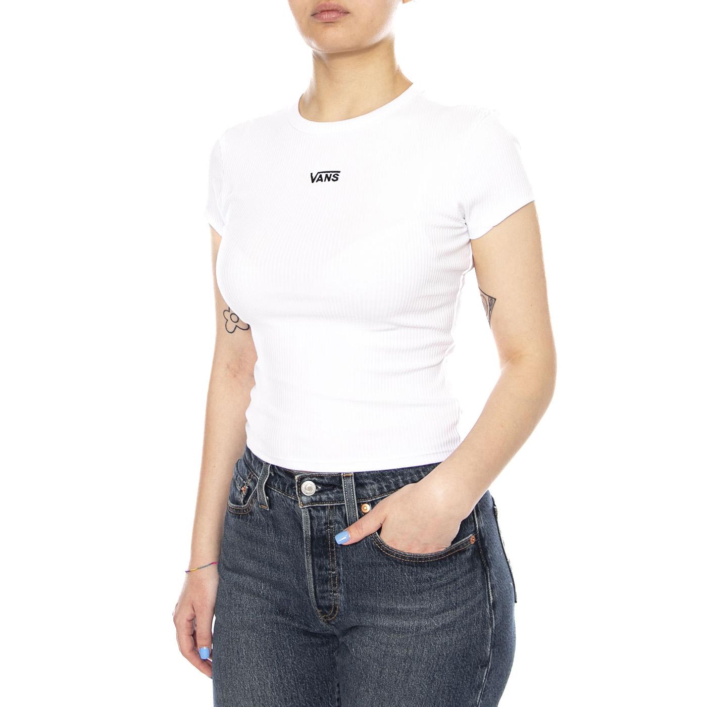 CAMERON TEE WHITE - Maglietta Girocollo Donna Bianca VN000RD1 WHT1 VANS 