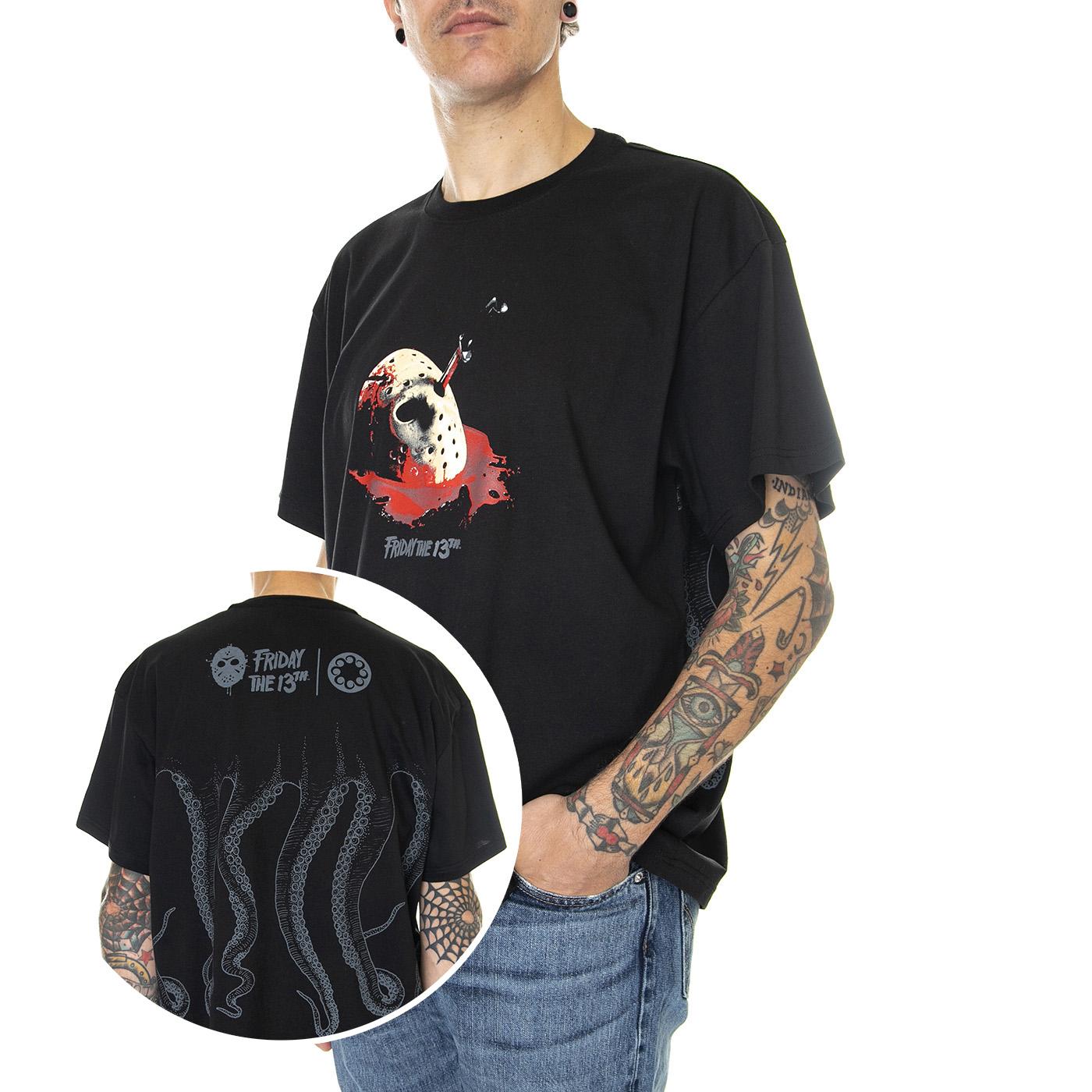Jason's Blood Tee Black - Maglietta Girocollo Uomo Nera 22WOTS81-BLACK  OCTOPUS 