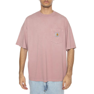 S/S Hudson Pocket T-Shirt Daphne - Maglietta Girocollo Uomo Rosa I035140.1XF5F  CARHARTT WIP 