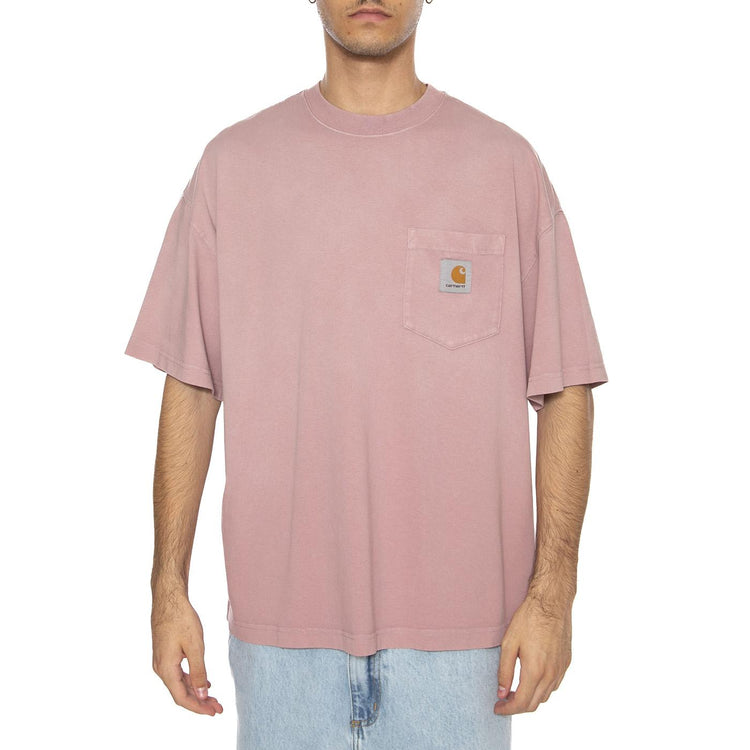 S/S Hudson Pocket T-Shirt Daphne - Maglietta Girocollo Uomo Rosa I035140.1XF5F  CARHARTT WIP 