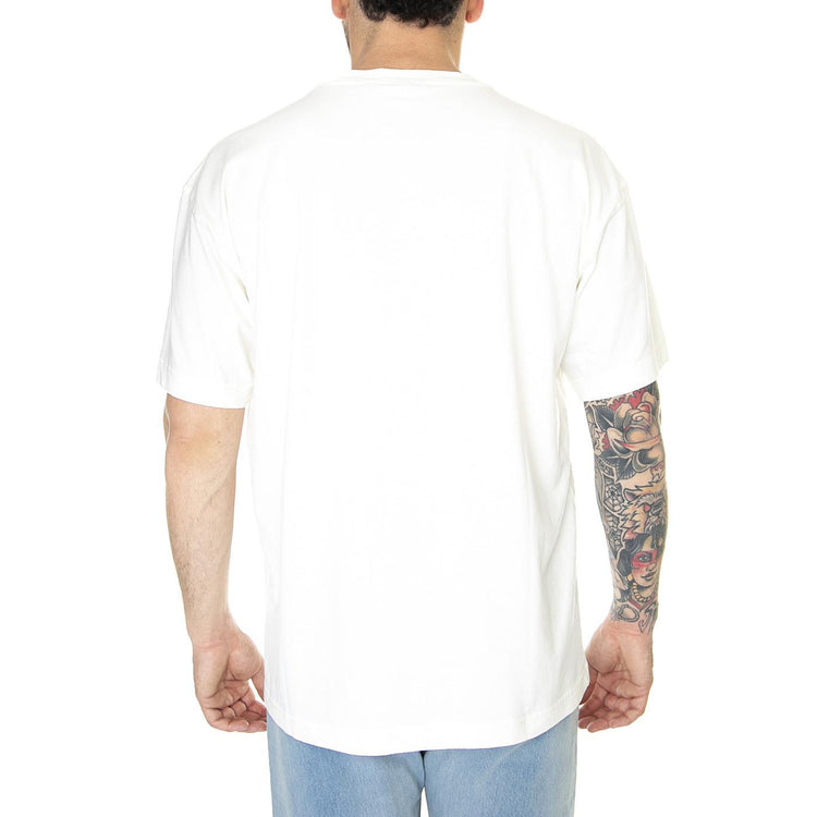 S/S Nelson T-Shirt Wax Garment Dyed - Maglietta Girocollo Uomo Bianca I029949-D6GD  CARHARTT WIP 