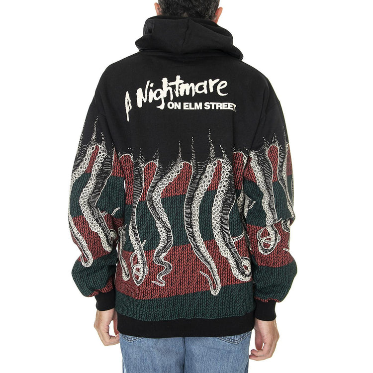 Freddy's Octopus Hoodie Black - Felpa con Cappuccio Uomo Nera 22WOSH90-BLACK  OCTOPUS 