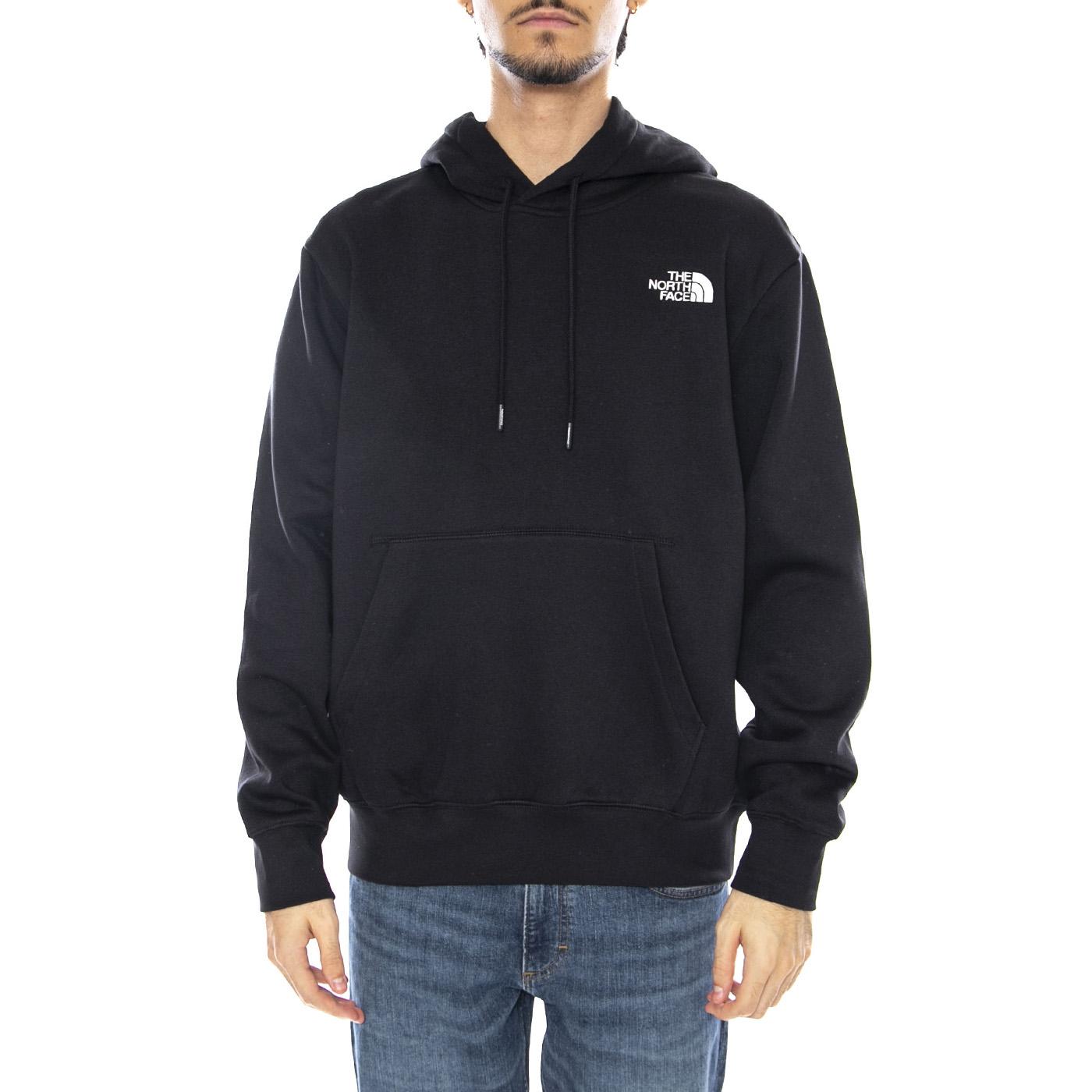 M Essential Relaxed Hoodie Black - Felpa con Cappuccio Uomo Nera NF0A89ES JK31 THE NORTH FACE 