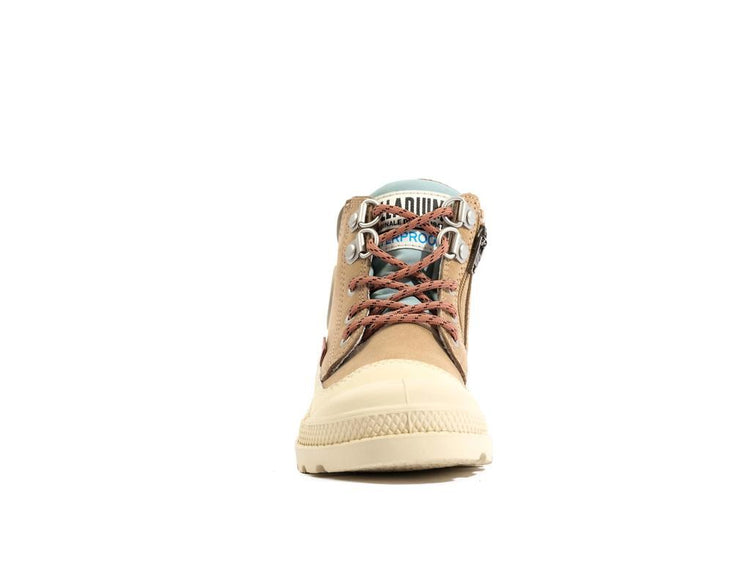 Pampa Hi Cuff Hkr Wp Nude Dust - Scarpe Stringate Profilo Alto Bambini Beige PAK58891-662-M  PALLADIUM 