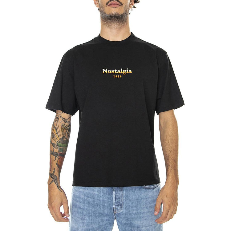 Flow Black - Maglietta Girocollo Uomo Nera S22TFLOW-BLK  USUAL 