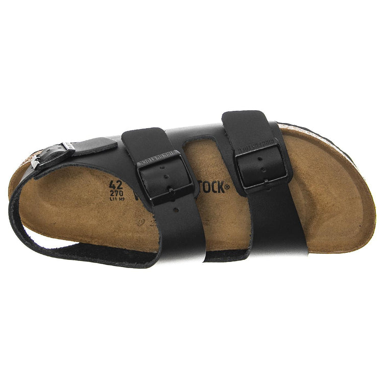 Milano Black Natural Leather - Sandali Uomo / Donna Neri 034193 . BIRKENSTOCK 