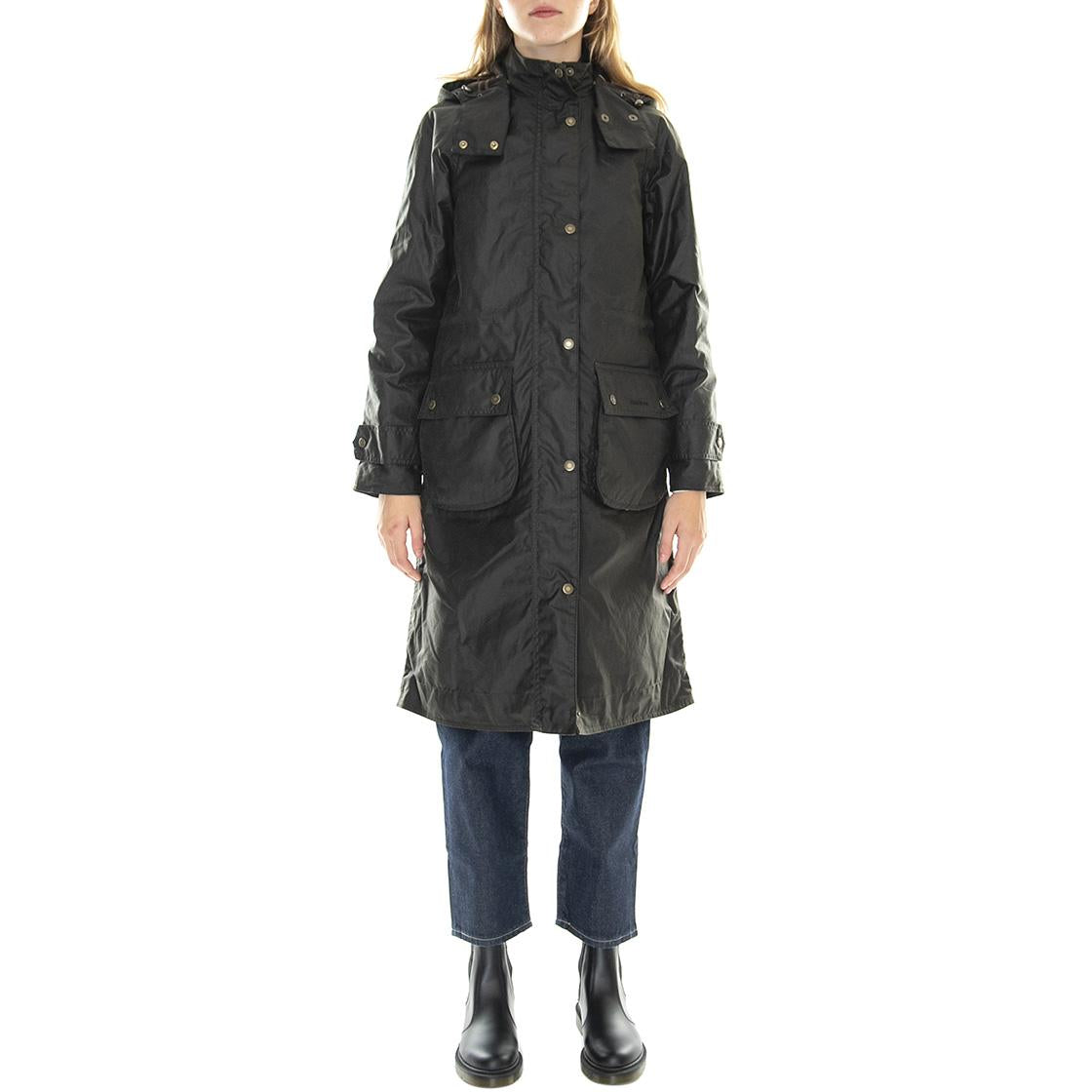 Long Cannich Wax Olive Classic - Giacca Invernale Donna Marrone 222MLWX1264-OL71  BARBOUR 