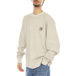 L/S Vista Waffle T-Shirt Fleur De Sel - Maglietta Girocollo Maniche Lunghe Uomo rosa I035304.2LPGD . CARHARTT WIP 