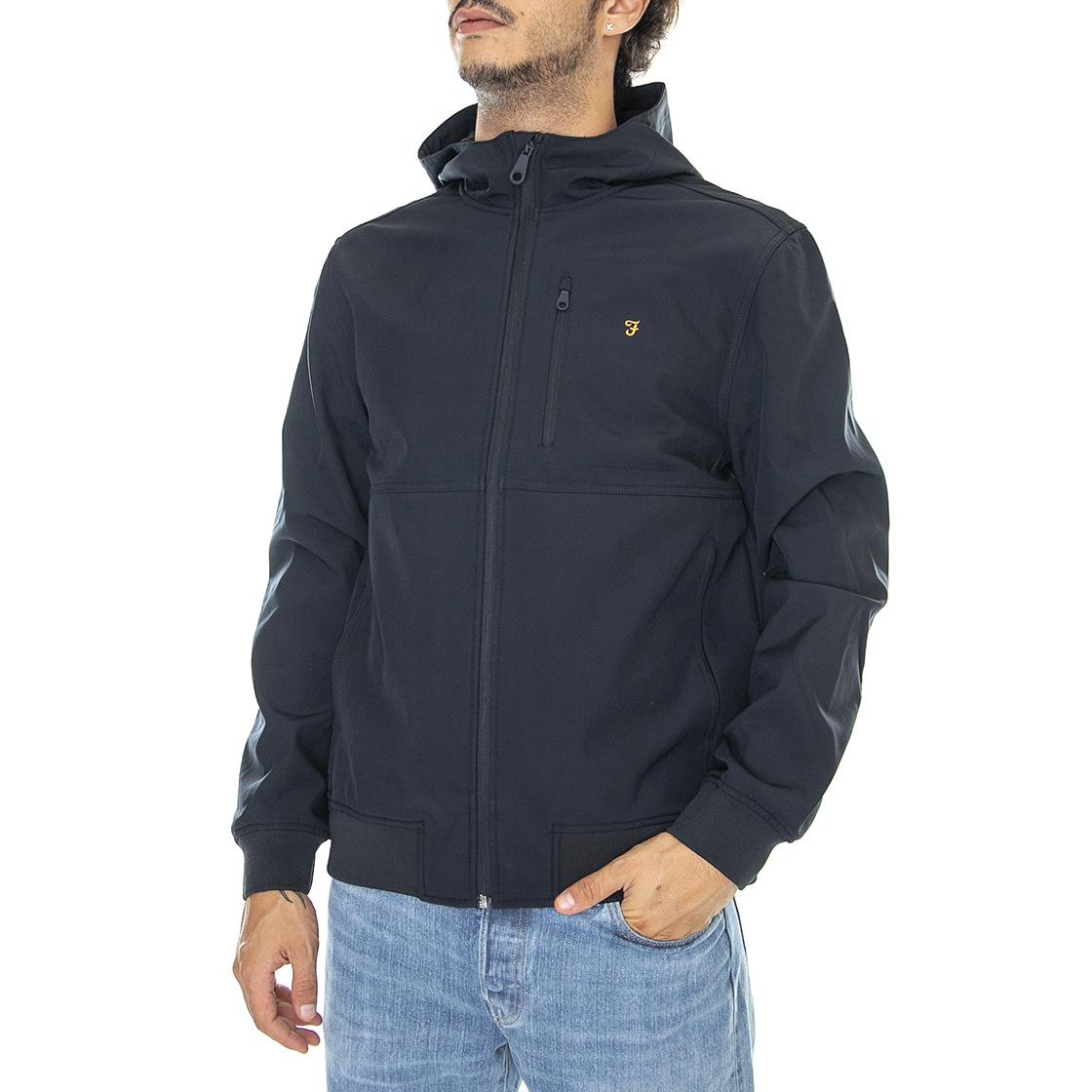 Rudd Softshell True Navy - Giacca Invernale con Cappuccio Uomo Blu F4RBC033-BLU  FARAH 