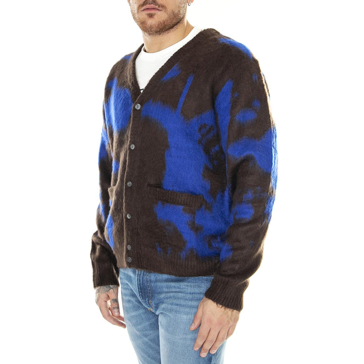 Luka Splatter Cardigan Java Brown Multi - Cardigan Uomo Multicolore 151010033-JVA  OBEY 