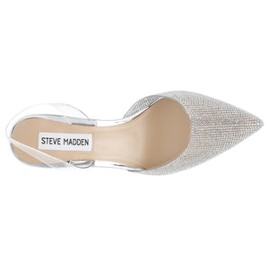 Lucyle Silver Clear Vinyl + Clear Stones - Scarpe Décolleté Donna Bianco / Argento SMSLUCYLE-SIL  STEVE MADDEN 