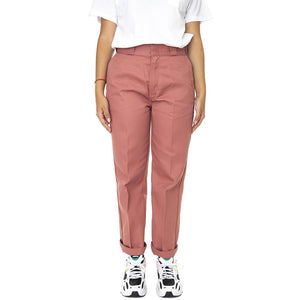 W' 874 Cropped Red Whitered Rose - Pantaloni Donna Rosa DK0A4XKAC371  DICKIES 