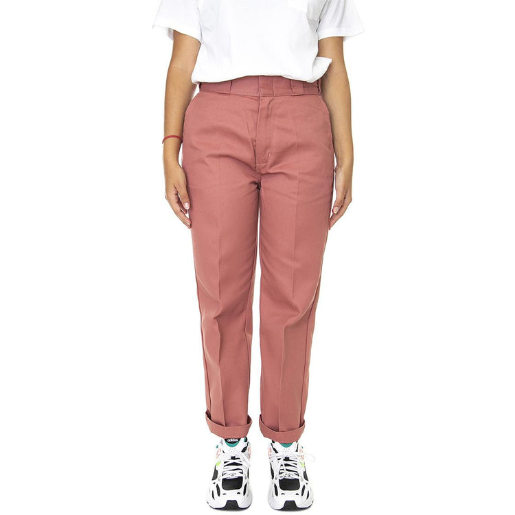 W' 874 Cropped Red Whitered Rose - Pantaloni Donna Rosa DK0A4XKAC371  DICKIES 