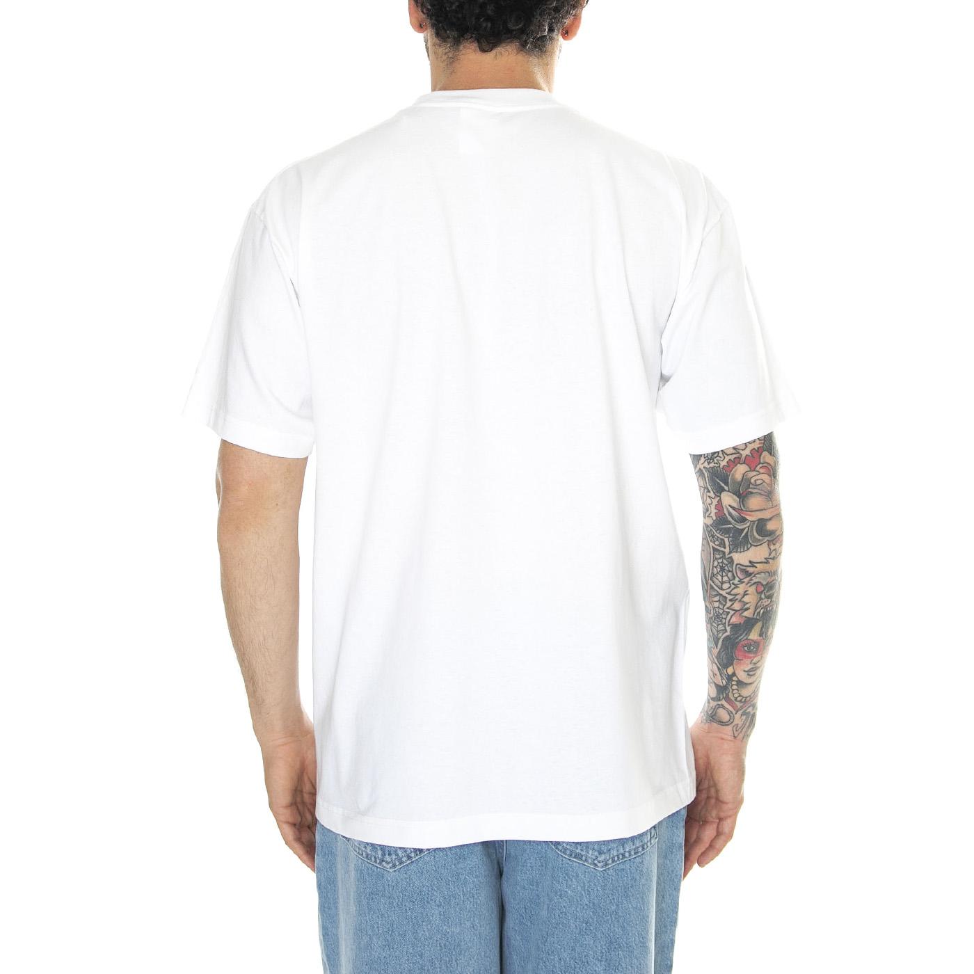 Upside Downtown S/S Tee White - Maglietta Girocollo Uomo Bianca TS02173-WHITE  HUF 