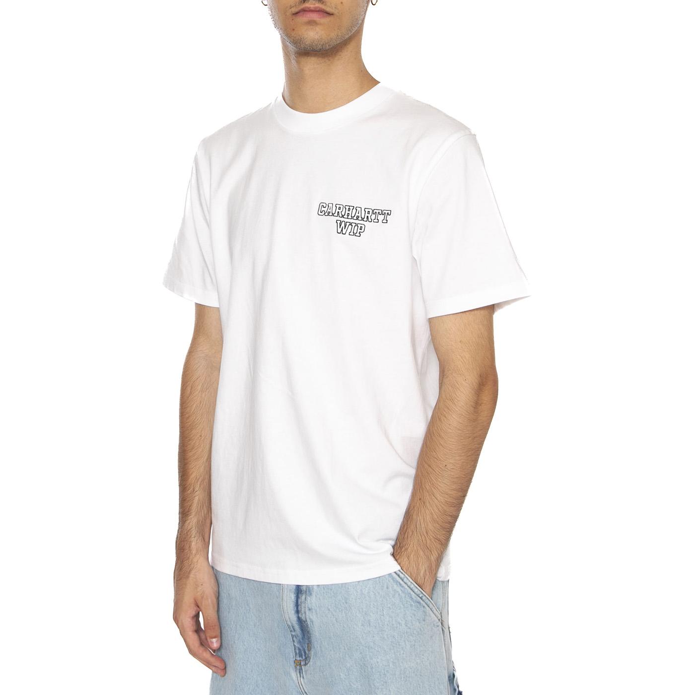 S/S Alumni T-Shirt White - Maglietta Girocollo Uomo Bianca I035207.02XX  CARHARTT WIP 