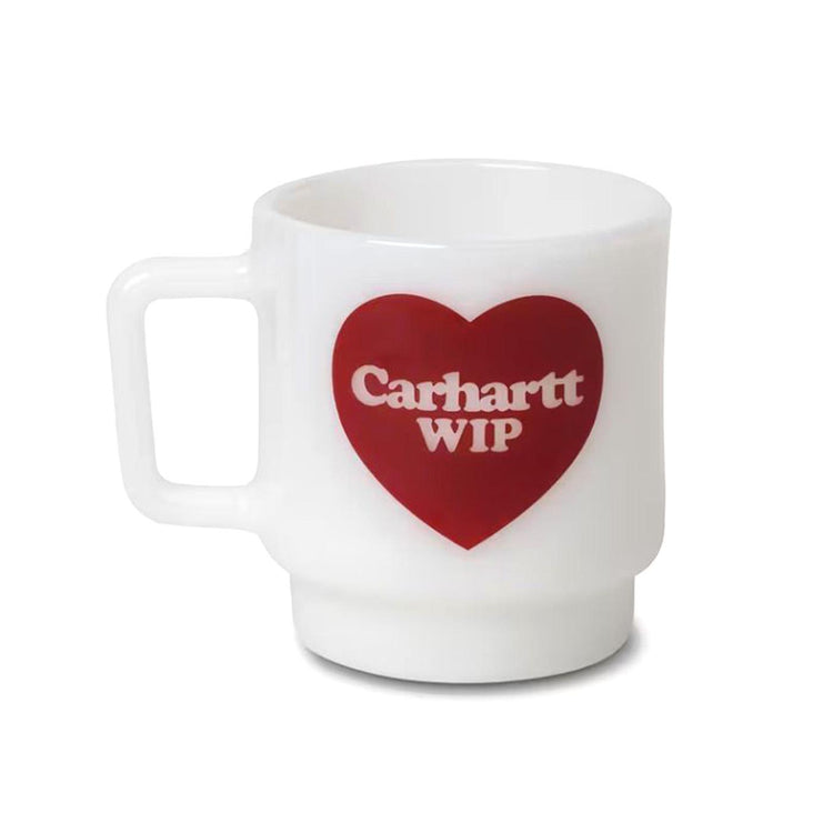 Heart Glass Mug White - Tazza Bianca con Stampa Rossa I035873.02XX  CARHARTT WIP 