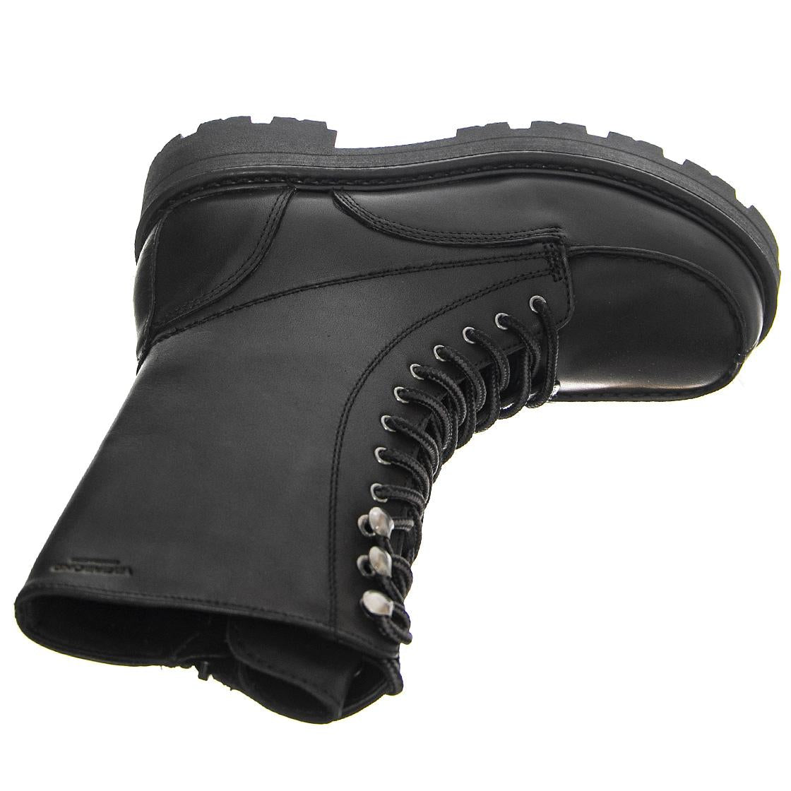 Cosmo 2.0 Cow Leather Black Boots Low Heel Chunky - Stivali Stringati Donna Neri VBS5455-101-20  VAGABOND 