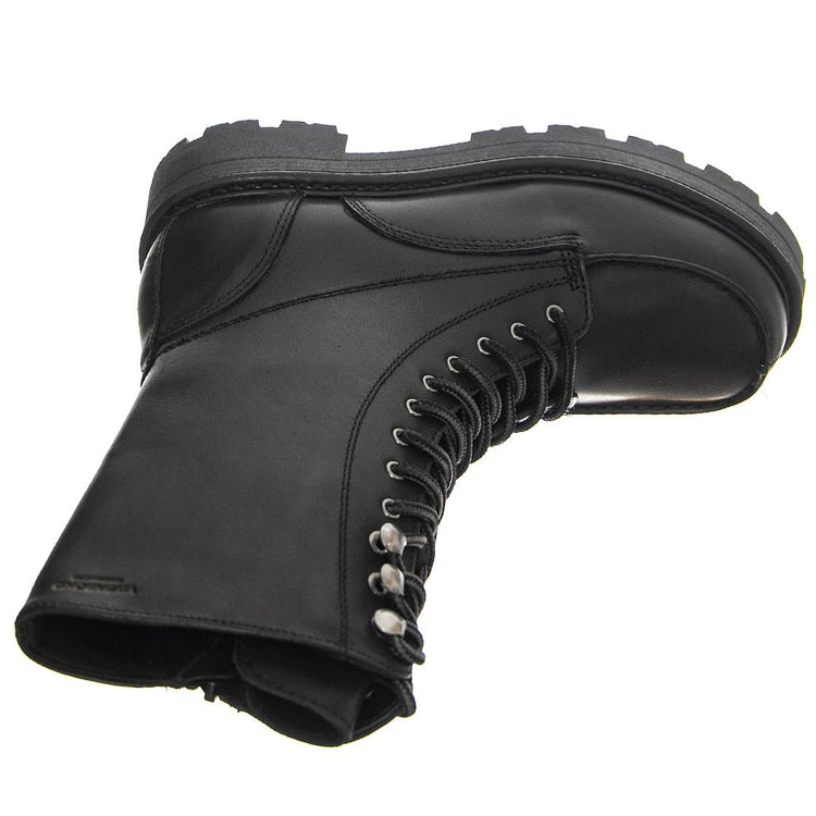 Cosmo 2.0 Cow Leather Black Boots Low Heel Chunky - Stivali Stringati Donna Neri VBS5455-101-20  VAGABOND 