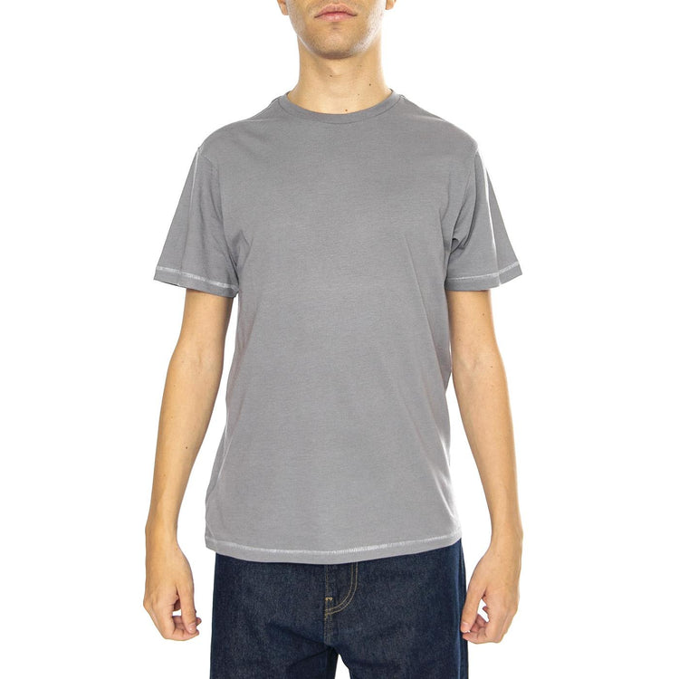 Basic S/S Tlrt Pebble - Maglietta Girocollo Uomo Grigia 22097-PEBBL  BRIXTON 