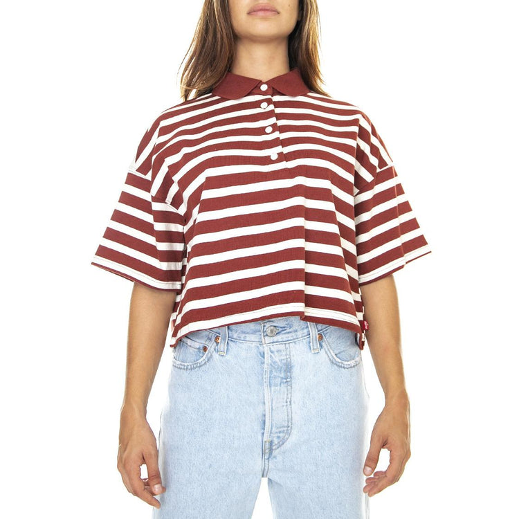 Astrid Polo Cinnamon Fired Brick Stripe - Polo Donna Multicolore A3392-0003  LEVIS 